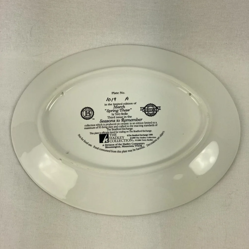 The Bradford Exchange MARCH Spring Thaw Plate - Seasons to Remember #3 1999